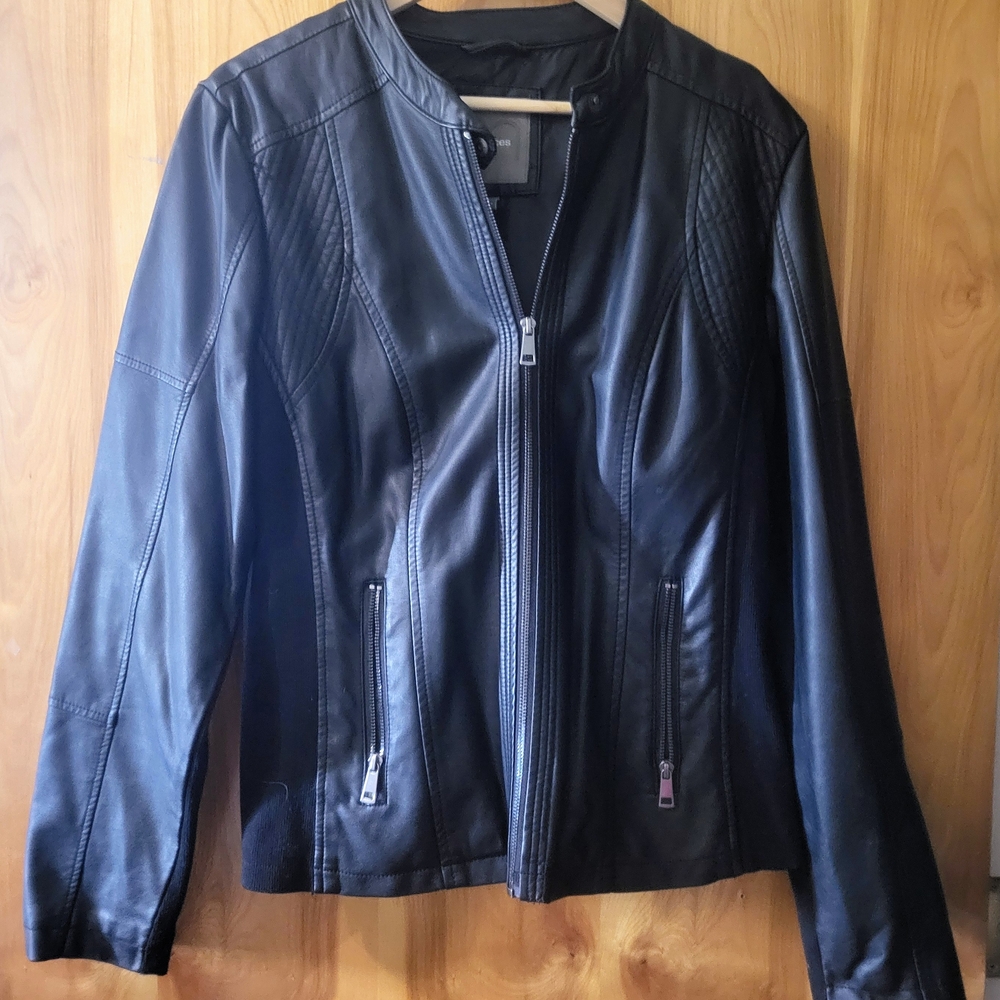 Maurices Black Leather Jacket for Women